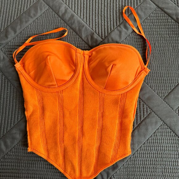 WIndsor strapless orange corset top XS - Picture 5 of 10
